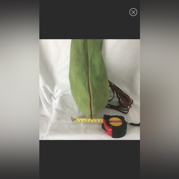 Cole Haan vintage green G series suede purse with jewel embellishments - Picture 8 of 12